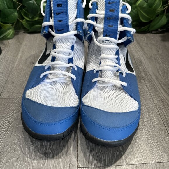 Nike Fury Men's Size 13 Wrestling Shoes MMA Combat Royal Blue AO2416-401 - Picture 3 of 9